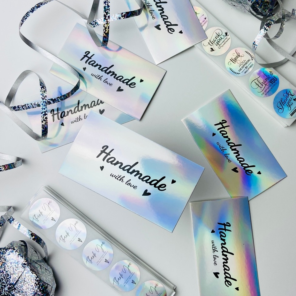 25 Handmade With love Thank You Cards. Small Business Cards.
